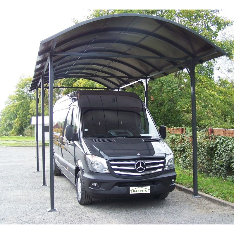 Carport-in-Alluminio-3.6x7.6-mt-Policarbonato-Posto-Auto-Tettoia-Camper-Furgoni