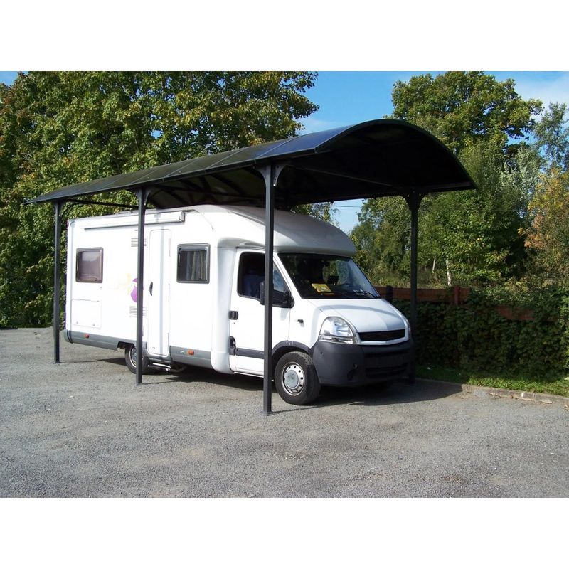 Carport-in-Alluminio-3.6x7.6-mt-Policarbonato-Posto-Auto-Tettoia-Camper-Furgoni