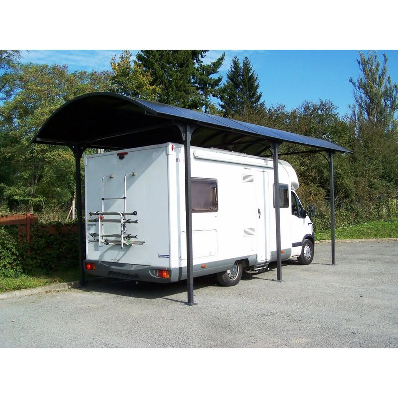 Carport-in-Alluminio-3.6x7.6-mt-Policarbonato-Posto-Auto-Tettoia-Camper-Furgoni
