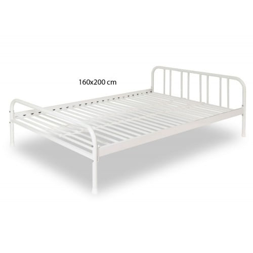 Letto-Matrimoniale-2-due-piazze-160x200-Rete-a-Doghe-in-Metallo-Camera-da-Letto