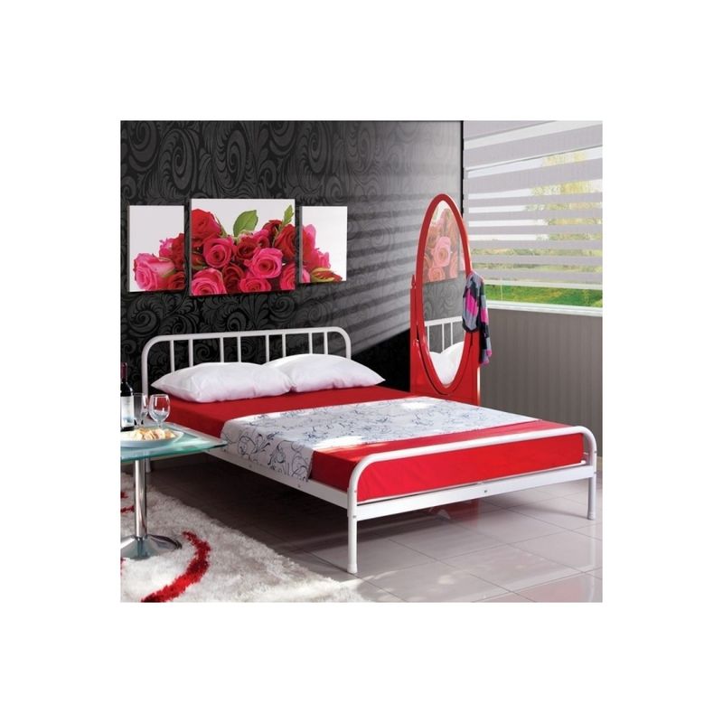 Letto-Matrimoniale-2-due-piazze-160x200-Rete-a-Doghe-in-Metallo-Camera-da-Letto