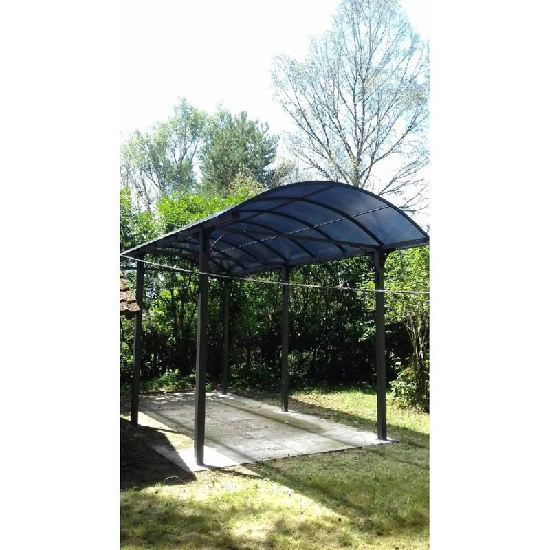 Carport-in-Alluminio-3.6x7.6-mt-Policarbonato-Posto-Auto-Tettoia-Camper-Furgoni