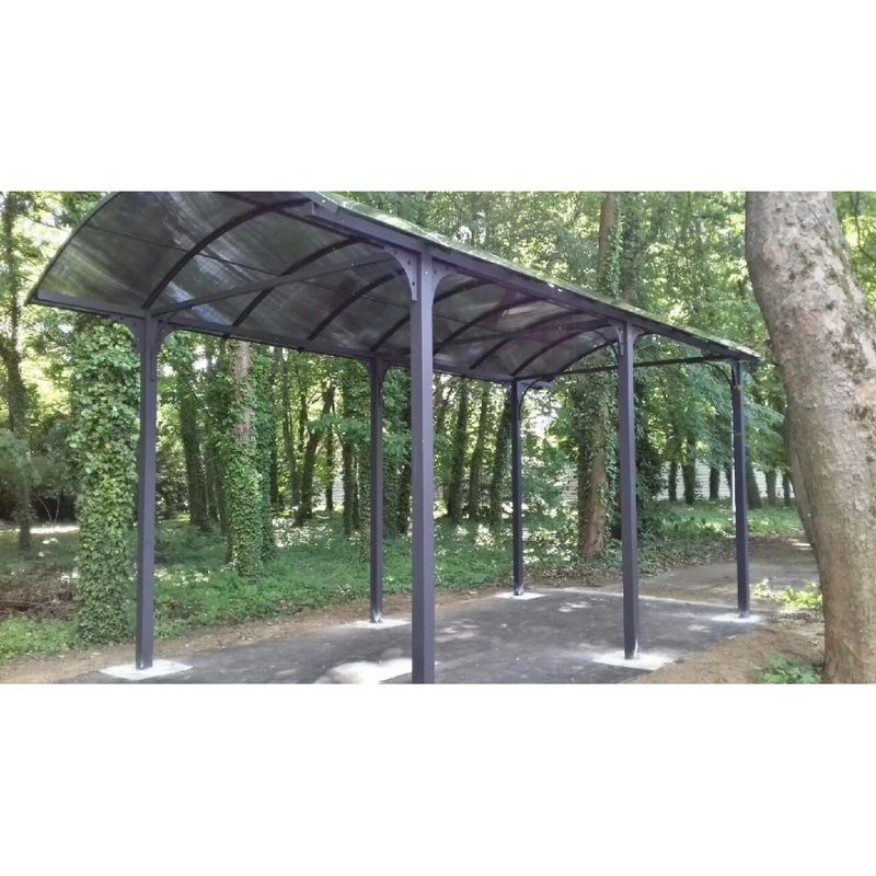 Carport-in-Alluminio-3.6x7.6-mt-Policarbonato-Posto-Auto-Tettoia-Camper-Furgoni