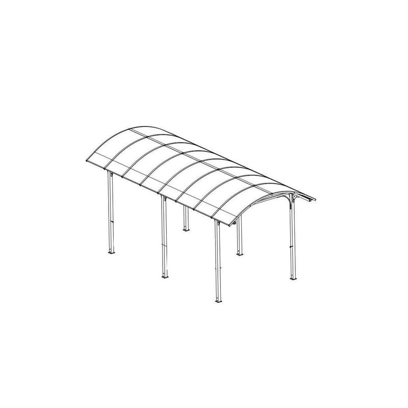 Carport-in-Alluminio-3.6x7.6-mt-Policarbonato-Posto-Auto-Tettoia-Camper-Furgoni