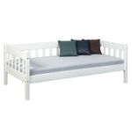 Divano Letto 90x200 Bianco Singolo a Doghe Possibile Letto Estraibile Cameretta
