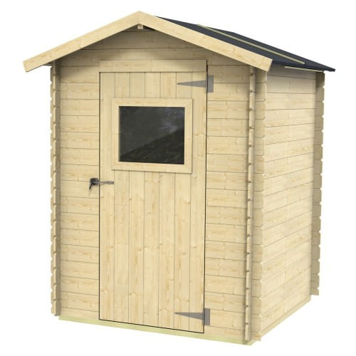 Casetta in Legno con Pavimento da Giardino 146x130x194 cm