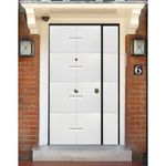 Porta-Blindata-Doppia-Anta-Inserti-Alluminio-Ingresso-Esterno-Portone-Blindato