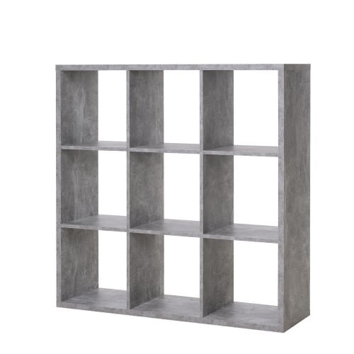 Libreria-a-Cubi-Giorno-Grigia-Moderna-Mensole-Legno-Divisorio-Scaffali-Ufficio