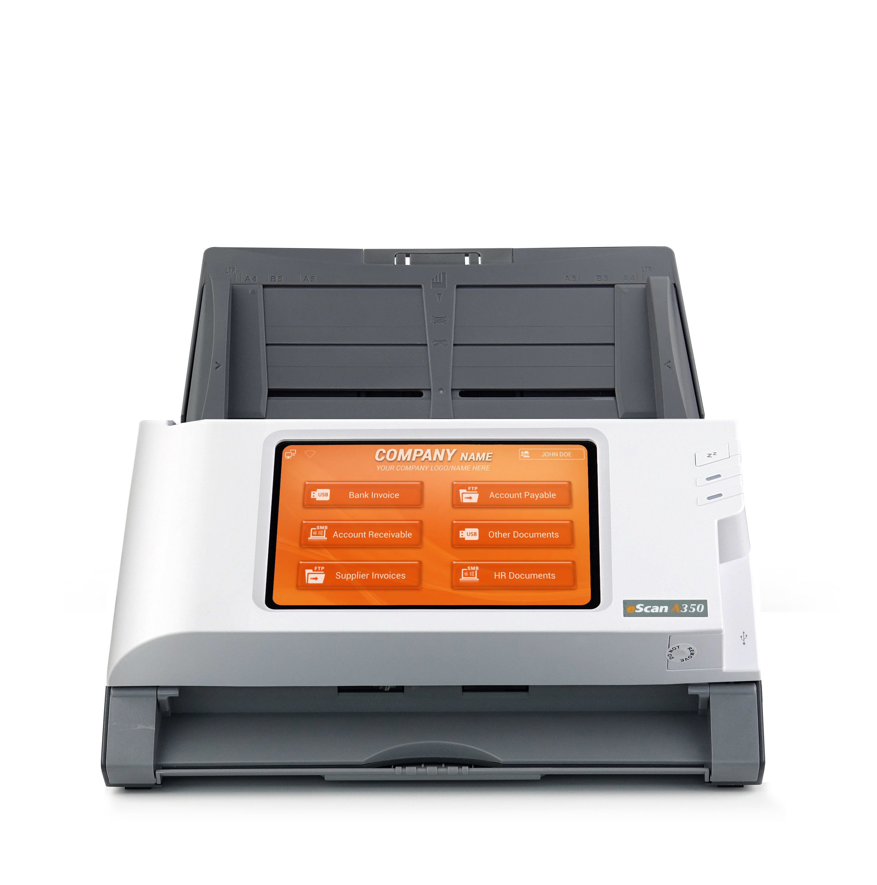Plustek eScan A350 Enterprise ADF + scanner ad alimentazione manuale 600 x 600 DPI A4 Nero, Bianco