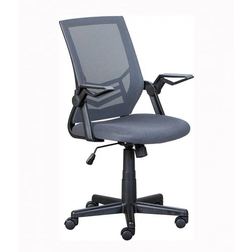 Sedia-Grigia-Direzionale-Poltrona-Ufficio-Ruote-Reclinabile-Girevole-Scrivania