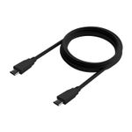 Aisens-Cable-USB-3.2-GEN2X2-20GBPS-8K-30Hz-5A-100W-E-Marker---Tipo-USB-C-M-USB-C-M---1.5m---Color-Negro