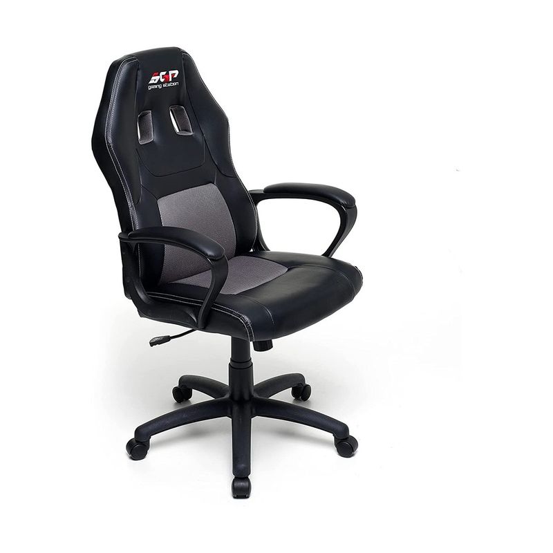 Sedia-Gaming-Ragazzi-con-Braccioli-e-Ruote-Grigio-Consolle-Scrivania-Ergonomica