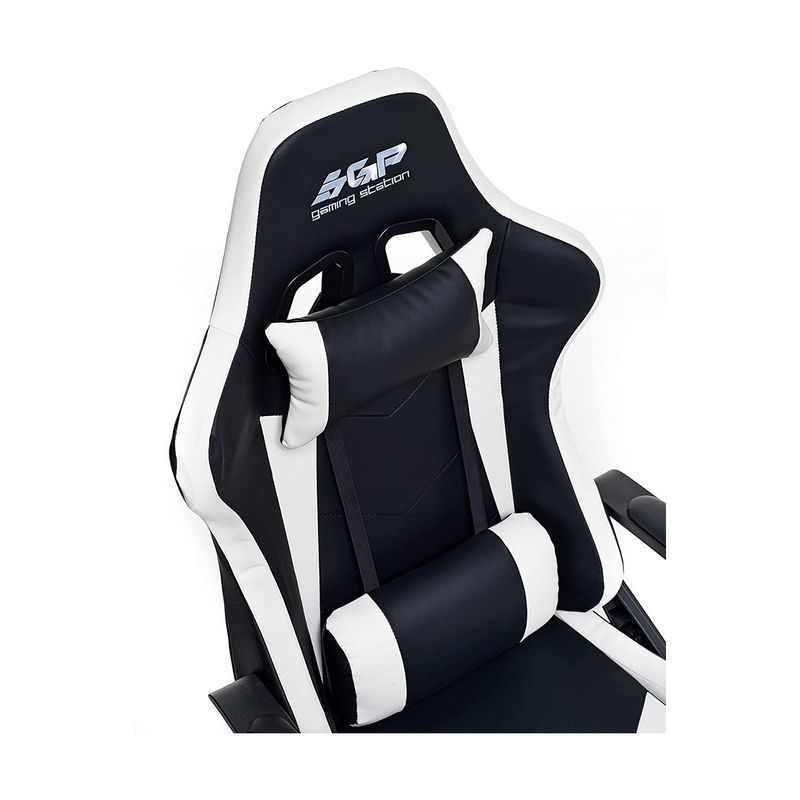 Sedia-Gaming-da-Ragazzo-Cuscino-Cervicale-Braccioli-e-Ruote-Poltrona-Ergonomica