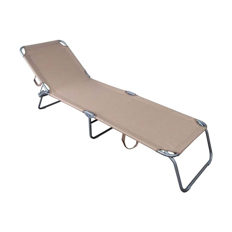2-Lettini-Tortora-Giardino-in-Acciaio-Pieghevole-Mare-Sdraio-Prendisole-Spiaggia