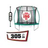 Trampolino-Tappeto-Elastico-305-cm-Diametro-Bambini-Rete-Sicurezza-da-Giardino