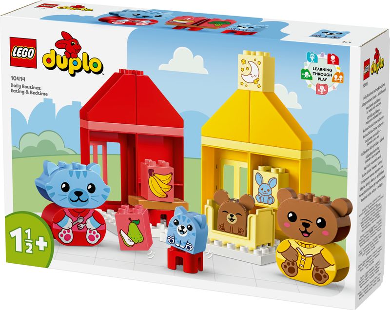 LEGO-DUPLO-10414-Attivita--Quotidiane--Mangiare-e-Andare-a-Letto-Giochi-per-Bambini-da-1.5-Anni-in-su-con-4-Animali-Giocattolo