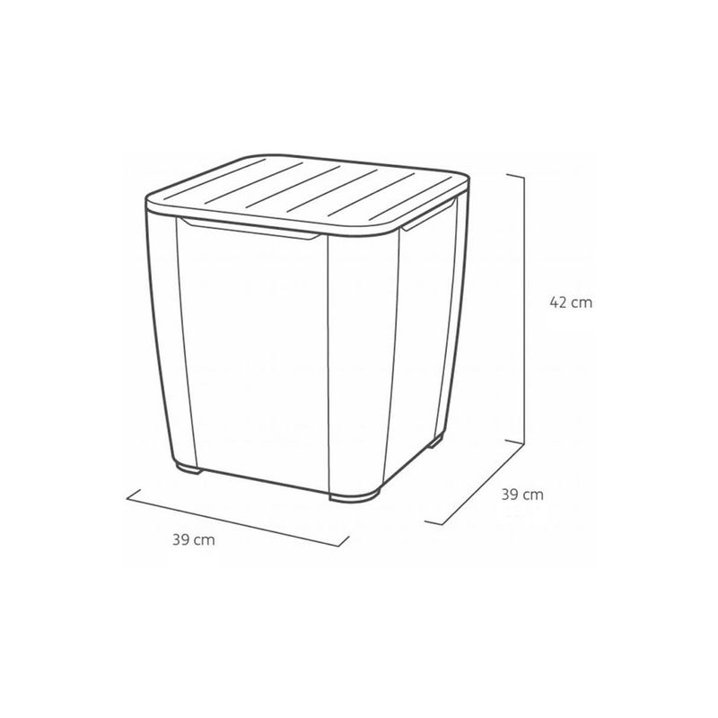 Keter-Salottino-da-Balcone-Mobile-Effetto-Legno-Caffe-Tavolino-Cuscini-in-Resina
