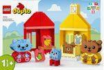 LEGO-DUPLO-10414-Attivita--Quotidiane--Mangiare-e-Andare-a-Letto-Giochi-per-Bambini-da-1.5-Anni-in-su-con-4-Animali-Giocattolo