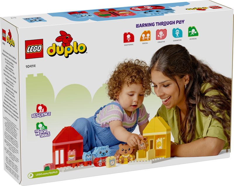 LEGO-DUPLO-10414-Attivita--Quotidiane--Mangiare-e-Andare-a-Letto-Giochi-per-Bambini-da-1.5-Anni-in-su-con-4-Animali-Giocattolo