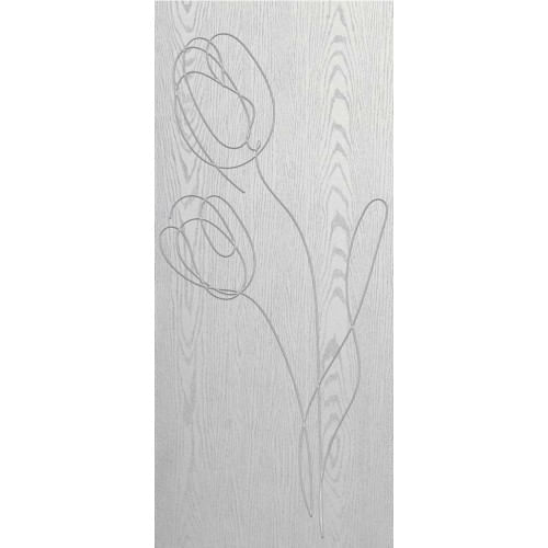 Pannello-per-Porta-Blindata-Disegno-Tulipano-Bianco-in-Vetroresina-Pantografato