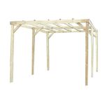Pergola-in-Legno-3x5-Gazebo-Carport-Posto-Auto-Giardino-Tettoia-No-Copertura