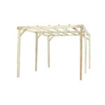 Pergola-in-Legno-3x5-Gazebo-Carport-Posto-Auto-Giardino-Tettoia-No-Copertura