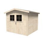 Casetta-in-Legno-2.3x2.3-mt-a-Pannelli-19-mm-Moderna-Porta-Attrezzi-da-Giardino