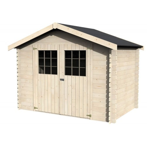 Casetta-in-Legno-3x2-mt-Block-House-28-mm-Moderna-Porta-Attrezzi-da-Giardino