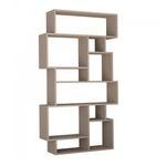 Libreria in Legno Tortora Verticale Orizzontale Moderna Bifacciale
