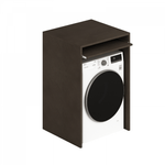 Mobile-per-Lavatrice-in-Legno-Color-Fango-Con-Ripiano-Estraibile