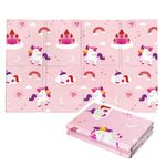 Pavimento Antitrauma Unicorno 120x90 Pieghevole Tappeto per Bambini
