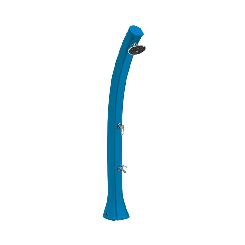Doccia-Solare-da-Giardino-44-litri-Blu-Miscelatore-per-Esterno-Piscina-Campeggio