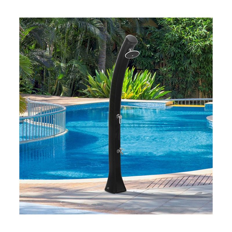 Doccia-Solare-da-Giardino-44-litri-Blu-Miscelatore-per-Esterno-Piscina-Campeggio