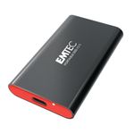 Emtec X210 ELITE 2 TB USB tipo-C 3.2 Gen 2 (3.1 Gen 2) Nero, Rosso