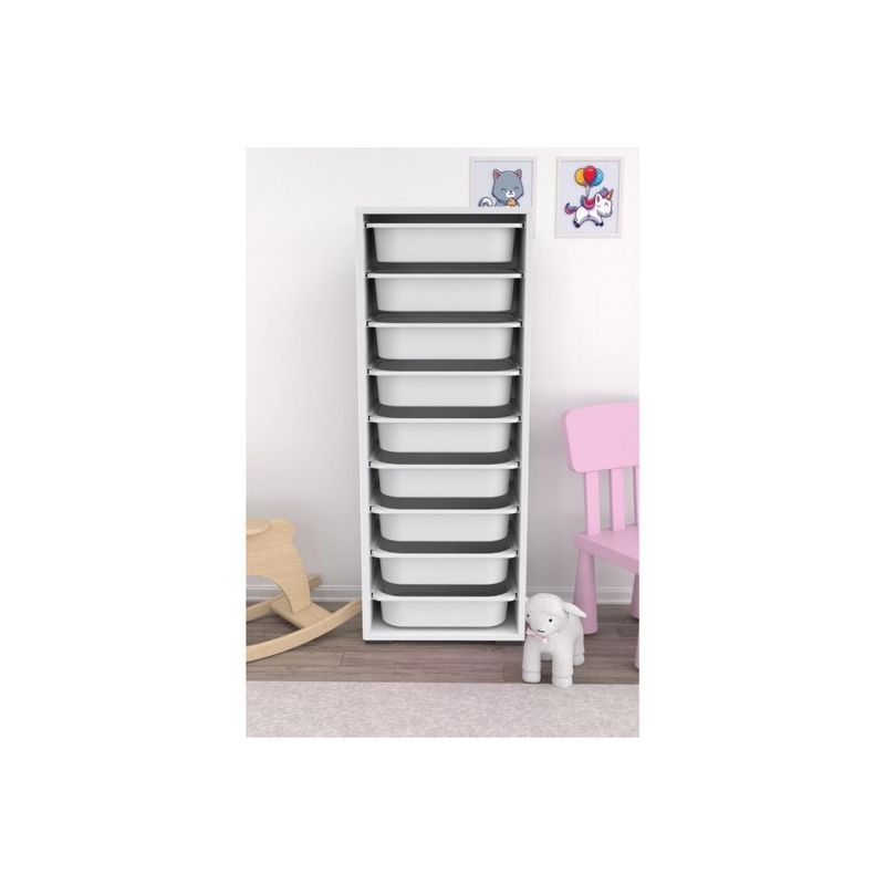 Cassettiera-con-9-Ceste-Mobile-Multifunzione-Contenitori-per-Giocattoli-Camera