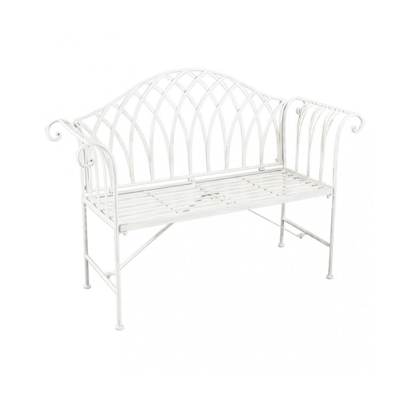 Panchina-in-Metallo-Bianca-da-Esterno-per-Giardino