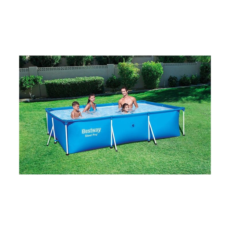 Piscina-Frame-per-Bambini-Bestway-Rettangolare-300x201x66-Senza-Pompa-Filtro
