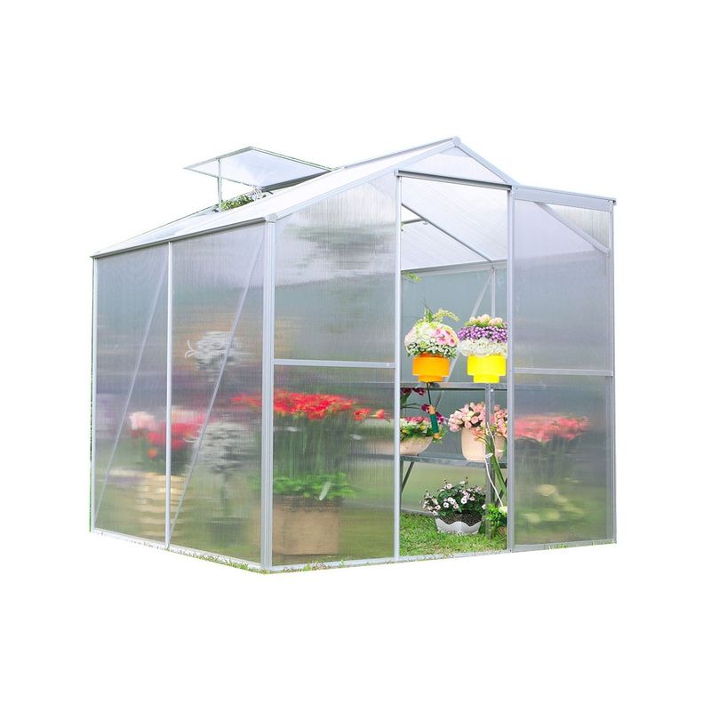 Serra-Alluminio-Copertura-Policarbonato-Alveolare-Giardino-Esterno