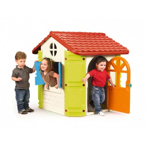 Casetta-per-Bambini-in-Plastica-Resina-Feber-Gioco-da-Esterno-Giardino