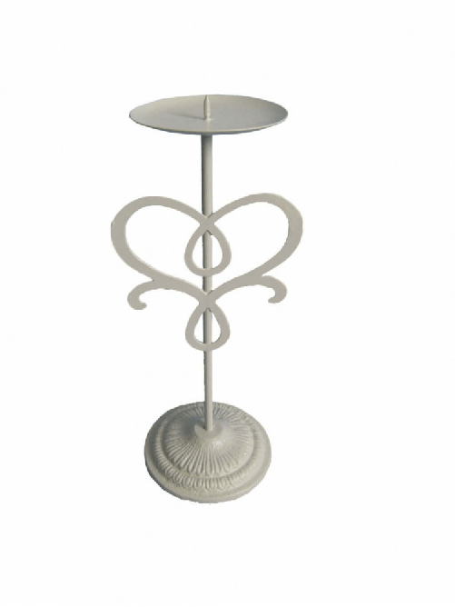 MILANI HOME porta candela stile provenzale in ferro verniciato