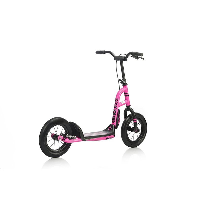 Monopattino-Rosa-Ruote-12-Pollici-Gonfiabili-Raggi-Freno-Posteriore-Giocattolo