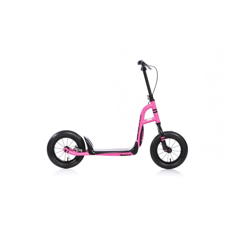 Monopattino-Rosa-Ruote-12-Pollici-Gonfiabili-Raggi-Freno-Posteriore-Giocattolo