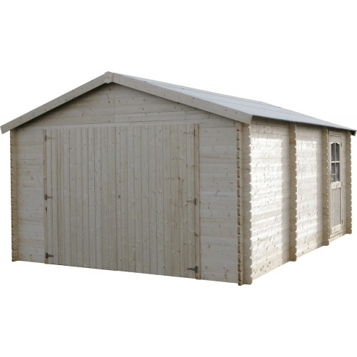 Garage Casetta in Legno 4x5 mt 34 mm Block House Porta Attrezzi Box Posto Auto