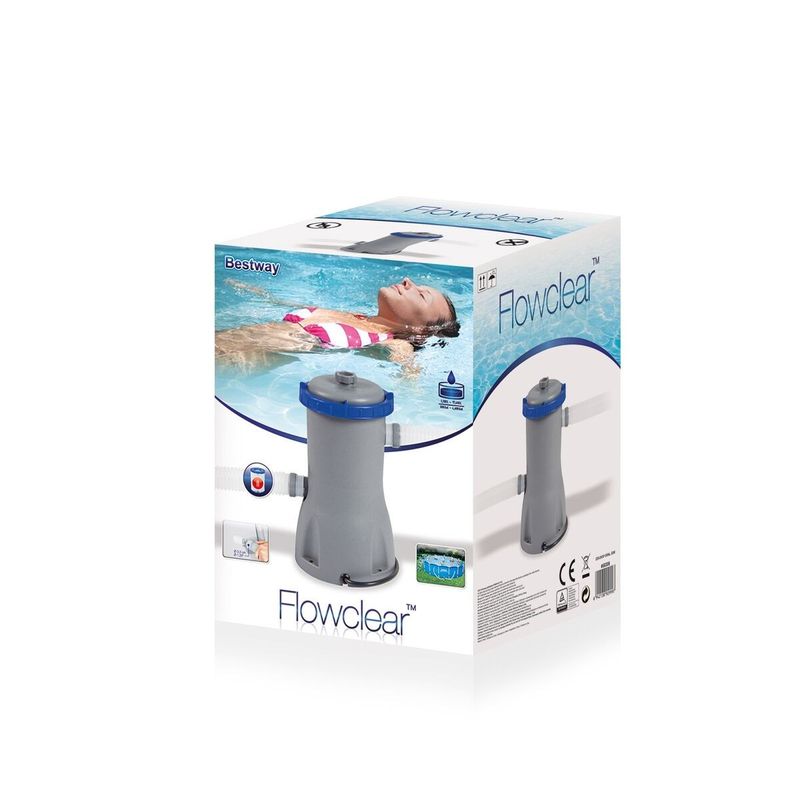 Pompa-Filtro-Cartuccia-3028-lt-ora-Piscina-Depurazione-Filtra-Acqua-Bestway