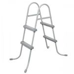 Scaletta per Piscina Fuori Terra 2 Gradini Altezza 84 cm Antiruggine Acciaio