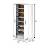Scarpiera-Salvaspazio-in-Legno-Armadio-Portascarpe-Mobile-2-Ante-con-Ripiani