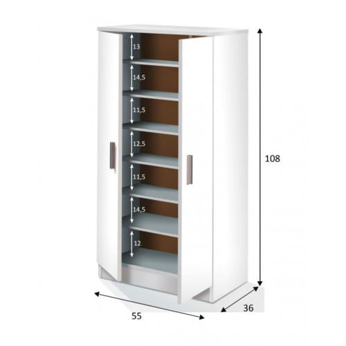Scarpiera-Salvaspazio-in-Legno-Armadio-Portascarpe-Mobile-2-Ante-con-Ripiani