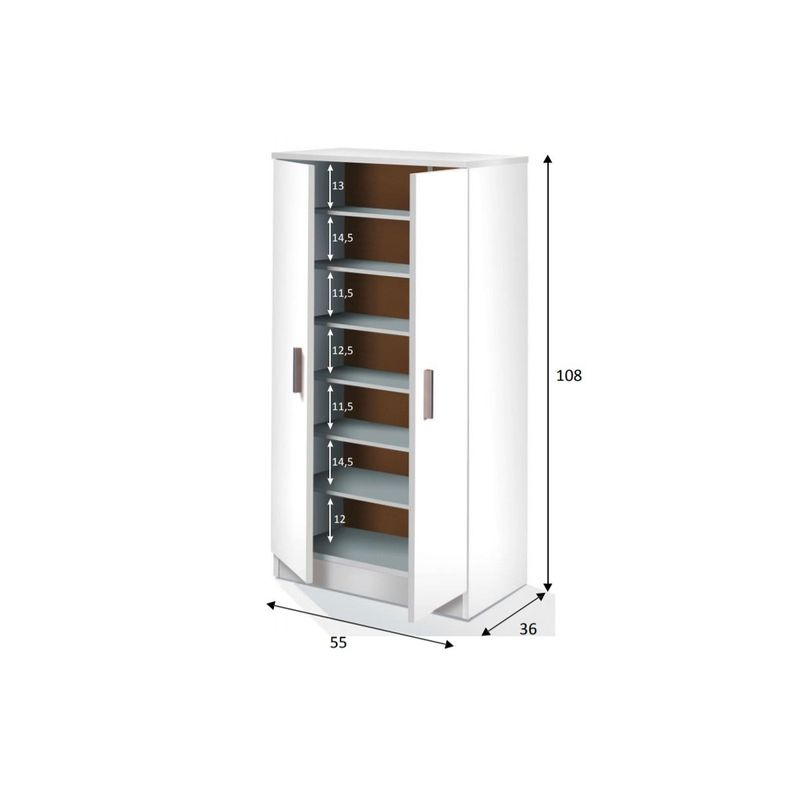 Scarpiera-Salvaspazio-in-Legno-Armadio-Portascarpe-Mobile-2-Ante-con-Ripiani