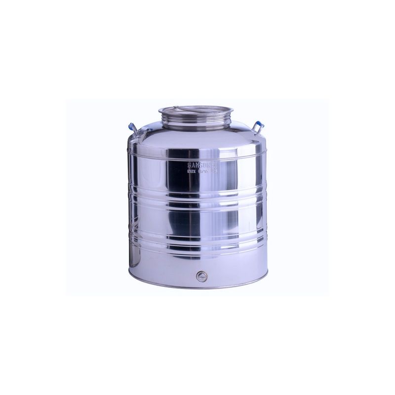 Fusto-per-Olio-Sansone-10-lt-Senza-rubinetto-in-Acciaio-Inox-Contenitore-Bidone