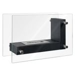 Qlima Camino Bioetanolo 1260w da Pavimento 500 ml 135 Minuti Stufa Bruciatore Acciaio